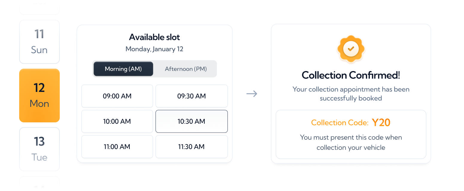 Post-sale collection scheduling to lower drop-offs