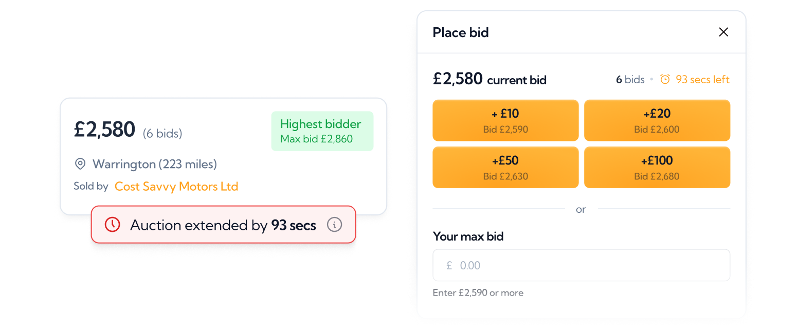 Proxy bidding & anti-sniping protection