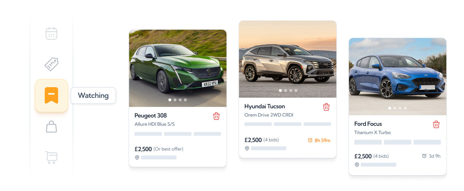 Watchlists to track vehicles without losing them